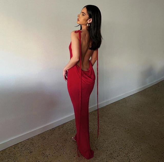 Sean Backless Fishtail Long Dress – Bella Chix Co