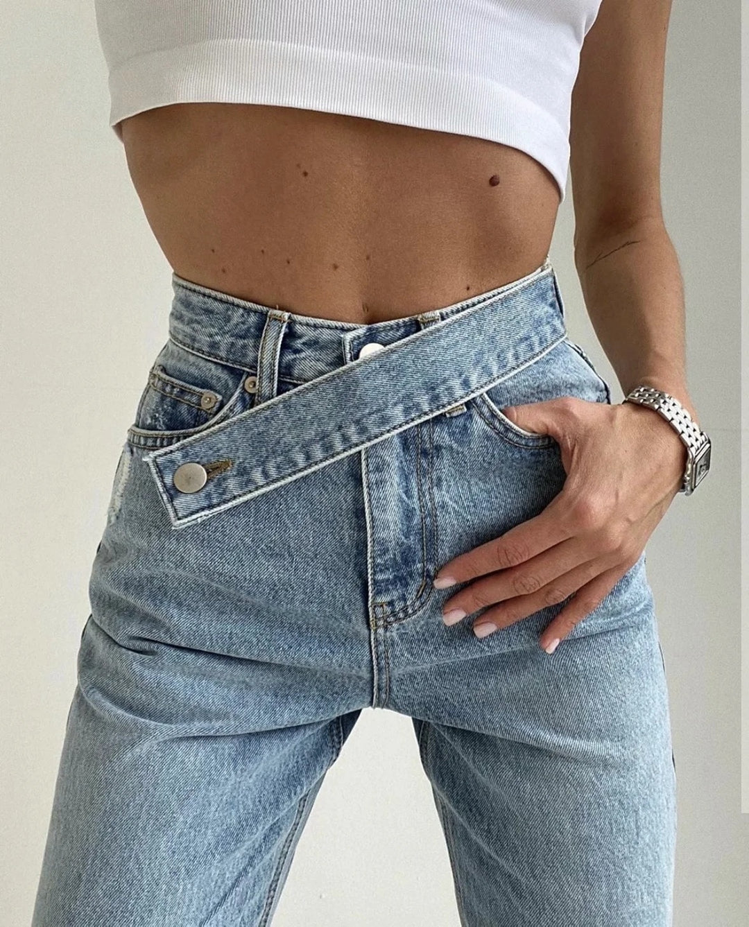 Not Your Boyfriend Crossover Jeans