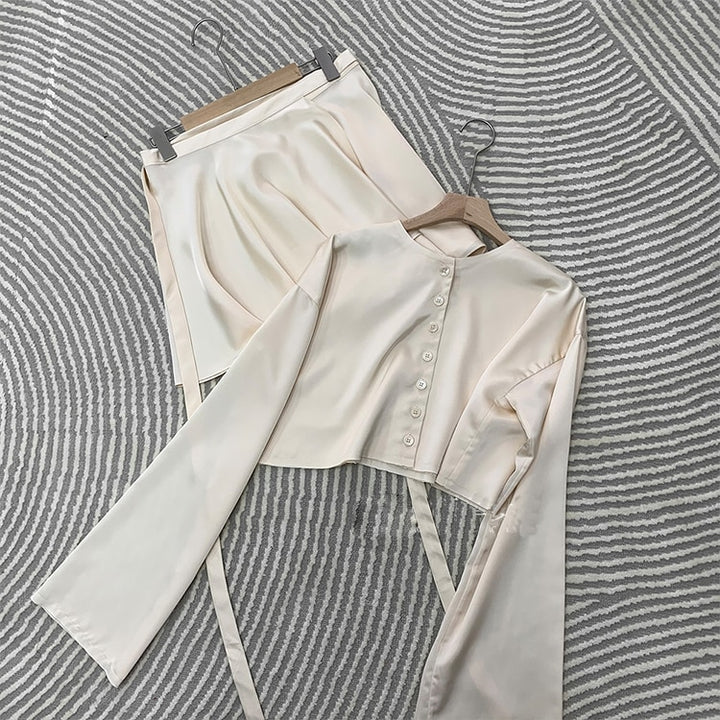 Marina  Satin Skirt Set