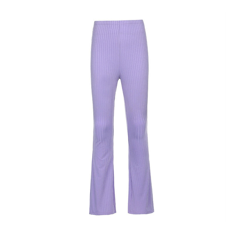 'I Purple U' Aesthetic Flared Bottom Pants – Bella Chix Co