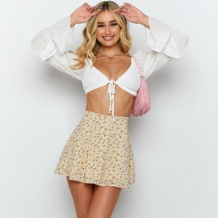 Nia Mini Floral Print Skirt