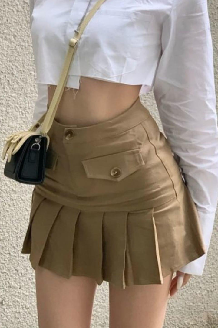 Nora Pleated Mini Skirt - Bella Chix Co